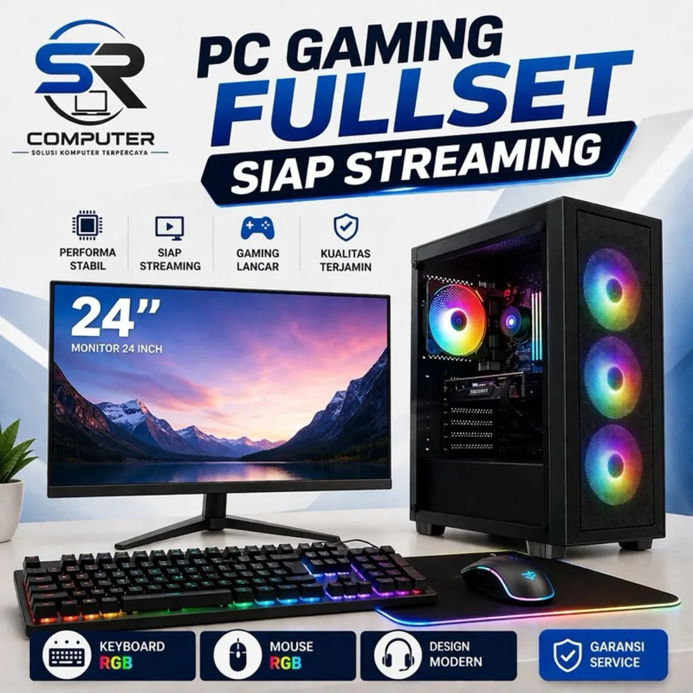 PC Gaming Fullset - Ryzen 5 5600GT 24 Inch